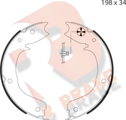 R Brake 79RBPB4035 - Комплект гальм, ручник, парковка autozip.com.ua