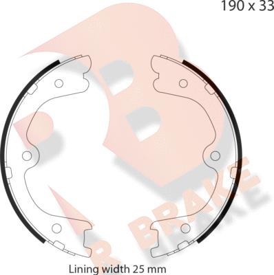 R Brake 79RBPB4032 - Комплект гальм, ручник, парковка autozip.com.ua