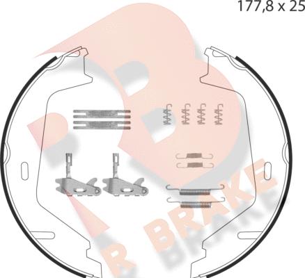 R Brake 79RBPB4024 - Комплект гальм, ручник, парковка autozip.com.ua