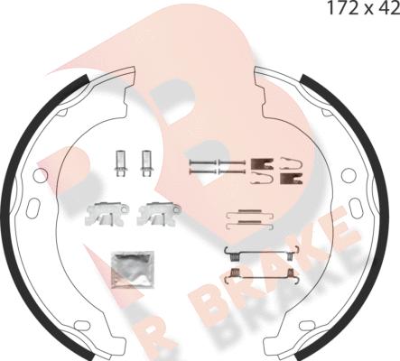 R Brake 79RBPB4020 - Комплект гальм, ручник, парковка autozip.com.ua