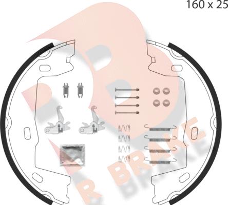 R Brake 79RBPB4021 - Комплект гальм, ручник, парковка autozip.com.ua