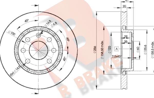 R Brake 78RBD29046 - Гальмівний диск autozip.com.ua