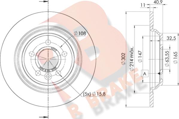 R Brake 78RBD29077 - Гальмівний диск autozip.com.ua