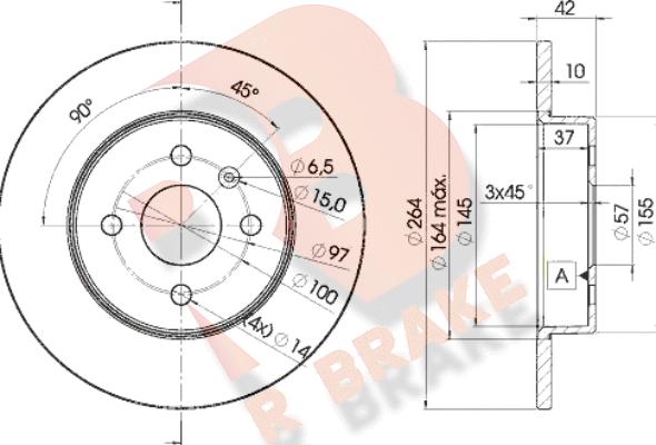 R Brake 78RBD29116 - Гальмівний диск autozip.com.ua