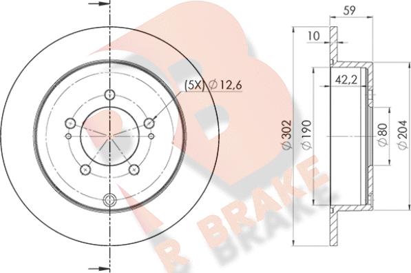 R Brake 78RBD24650 - Гальмівний диск autozip.com.ua