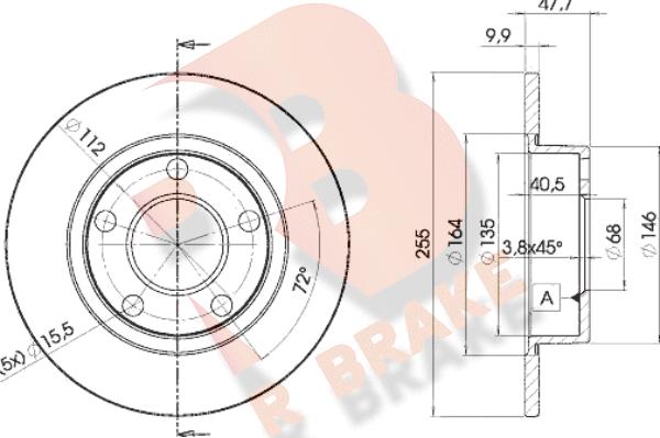 R Brake 78RBD24062 - Гальмівний диск autozip.com.ua