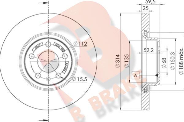 R Brake 78RBD24067 - Гальмівний диск autozip.com.ua