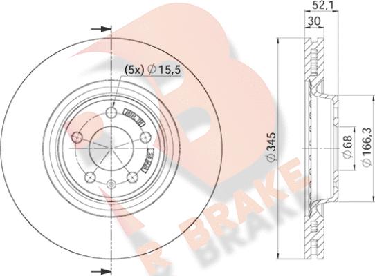 R Brake 78RBD24150 - Гальмівний диск autozip.com.ua