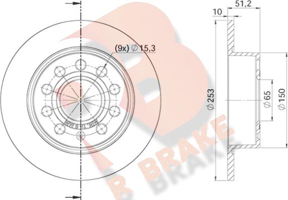 R Brake 78RBD25640 - Гальмівний диск autozip.com.ua