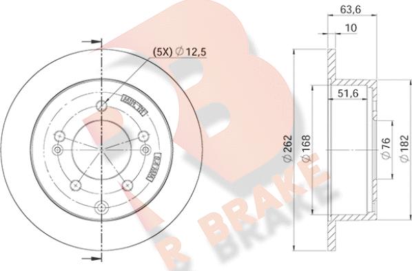 R Brake 78RBD25169 - Гальмівний диск autozip.com.ua