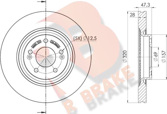 R Brake 78RBD25271 - Гальмівний диск autozip.com.ua