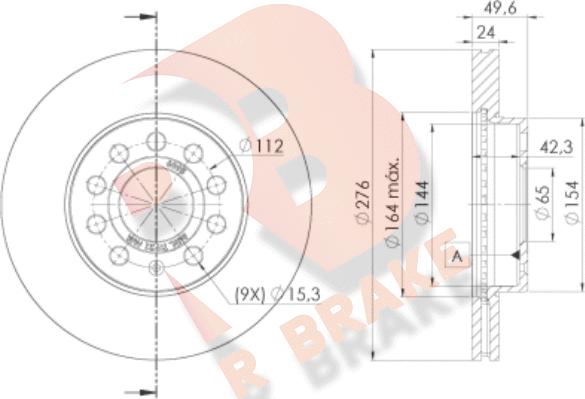 R Brake 78RBD26095 - Гальмівний диск autozip.com.ua