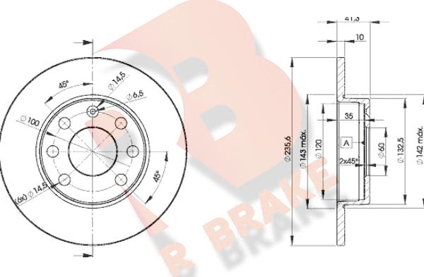 R Brake 78RBD26193 - Гальмівний диск autozip.com.ua