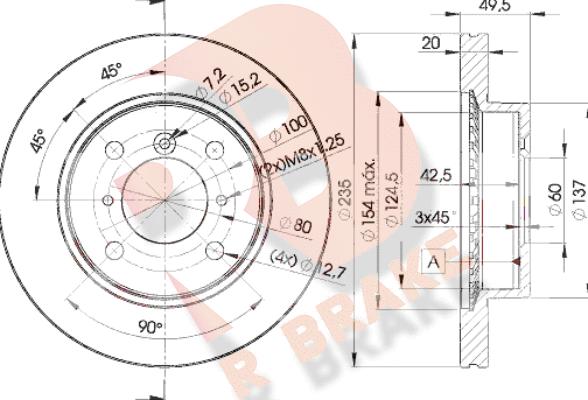 R Brake 78RBD26101 - Гальмівний диск autozip.com.ua