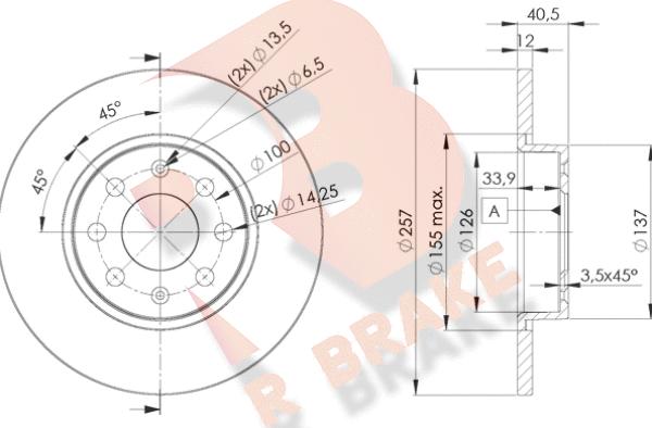 R Brake 78RBD20918 - Гальмівний диск autozip.com.ua