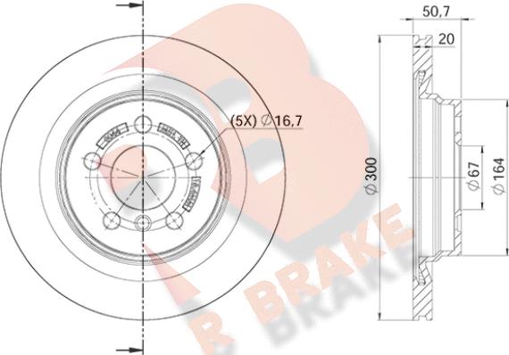 R Brake 78RBD20044 - Гальмівний диск autozip.com.ua