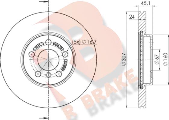 R Brake 78RBD20041 - Гальмівний диск autozip.com.ua