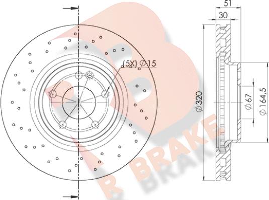 R Brake 78RBD21018 - Гальмівний диск autozip.com.ua