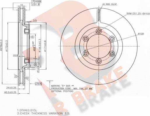 R Brake 78RBD28676 - Гальмівний диск autozip.com.ua