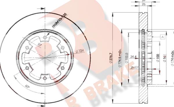 R Brake 78RBD23101 - Гальмівний диск autozip.com.ua