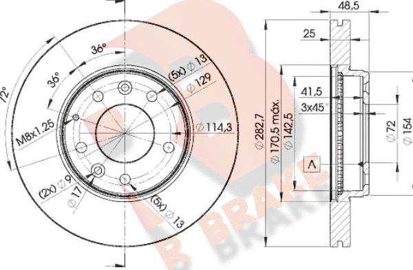 R Brake 78RBD23269 - Гальмівний диск autozip.com.ua