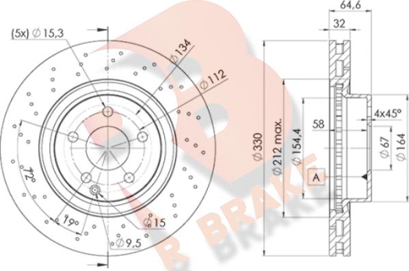 R Brake 78RBD22592 - Гальмівний диск autozip.com.ua