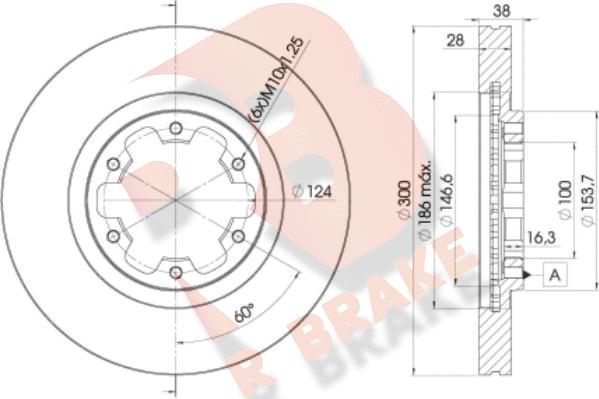 R Brake 78RBD22772 - Гальмівний диск autozip.com.ua