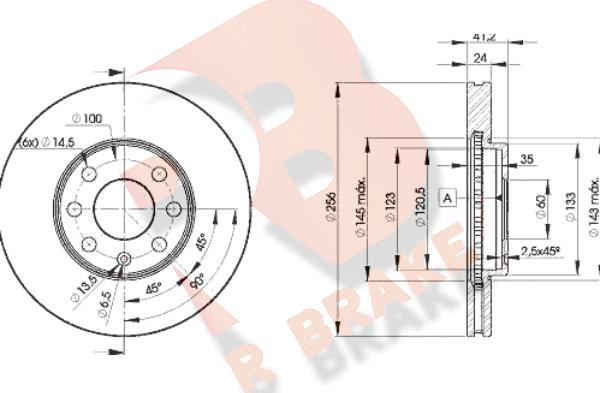 R Brake 78RBD27879 - Гальмівний диск autozip.com.ua