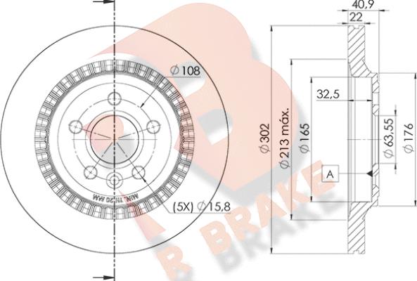 R Brake 78RBD27293 - Гальмівний диск autozip.com.ua