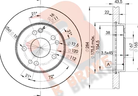 R Brake 78RBD27200 - Гальмівний диск autozip.com.ua