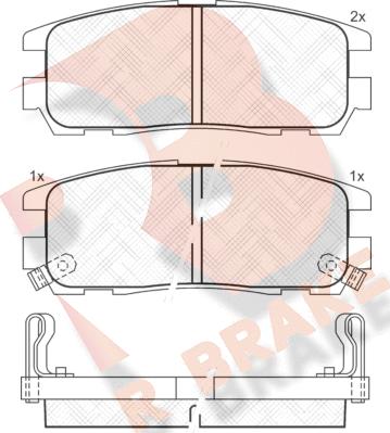 R Brake RB0991 - Гальмівні колодки, дискові гальма autozip.com.ua