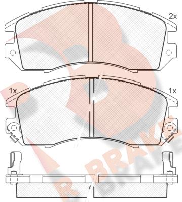 R Brake RB0998 - Гальмівні колодки, дискові гальма autozip.com.ua