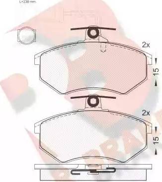 R Brake RB0950 - Гальмівні колодки, дискові гальма autozip.com.ua