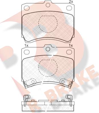 R Brake RB0969 - Гальмівні колодки, дискові гальма autozip.com.ua