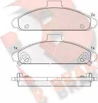 R Brake RB0963 - Гальмівні колодки, дискові гальма autozip.com.ua