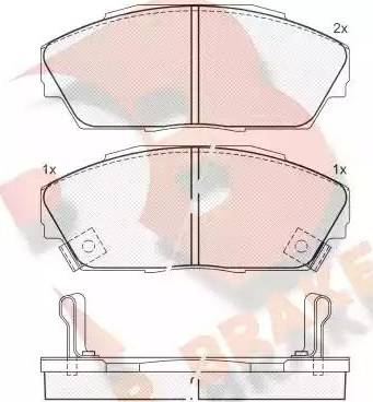 R Brake RB0962 - Гальмівні колодки, дискові гальма autozip.com.ua