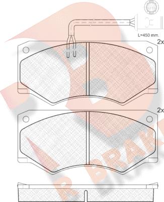 R Brake RB0904 - Гальмівні колодки, дискові гальма autozip.com.ua