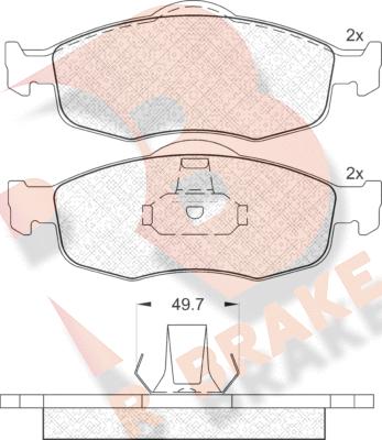R Brake RB0916 - Гальмівні колодки, дискові гальма autozip.com.ua