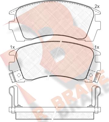 R Brake RB0984 - Гальмівні колодки, дискові гальма autozip.com.ua