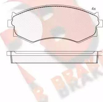 R Brake RB0985 - Гальмівні колодки, дискові гальма autozip.com.ua