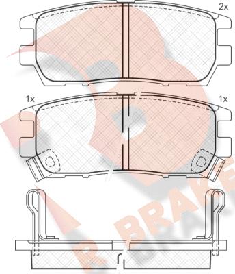 R Brake RB0980 - Гальмівні колодки, дискові гальма autozip.com.ua