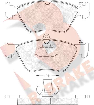 R Brake RB0988 - Гальмівні колодки, дискові гальма autozip.com.ua