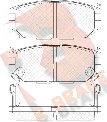 R Brake RB0983 - Гальмівні колодки, дискові гальма autozip.com.ua