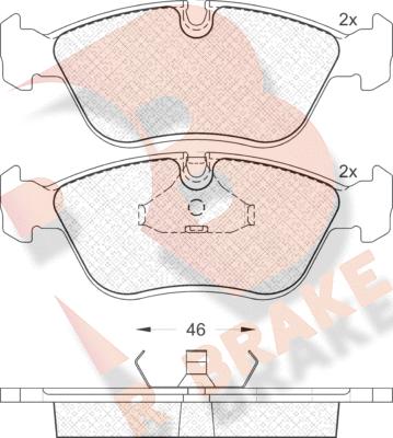 R Brake RB0934 - Гальмівні колодки, дискові гальма autozip.com.ua