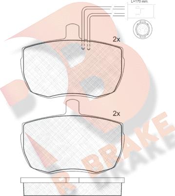 R Brake RB0935 - Гальмівні колодки, дискові гальма autozip.com.ua