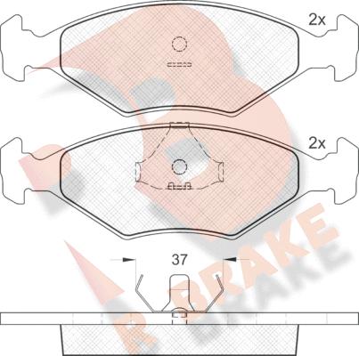 R Brake RB0926 - Гальмівні колодки, дискові гальма autozip.com.ua