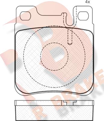 R Brake RB0976 - Гальмівні колодки, дискові гальма autozip.com.ua