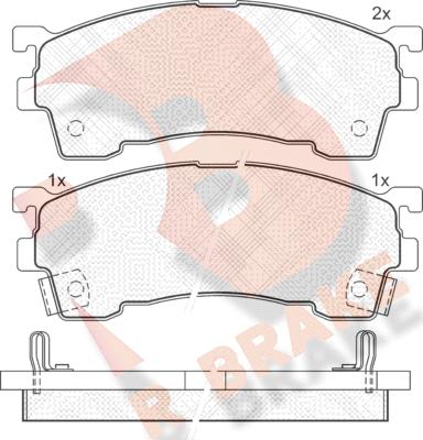 R Brake RB0971-203 - Гальмівні колодки, дискові гальма autozip.com.ua