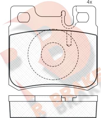 R Brake RB0978 - Гальмівні колодки, дискові гальма autozip.com.ua