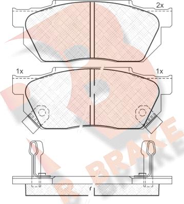 R Brake RB0494 - Гальмівні колодки, дискові гальма autozip.com.ua